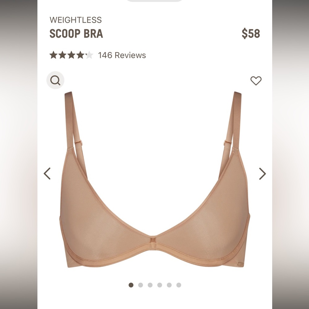 Skims Weightless Scoop Bra 34DD